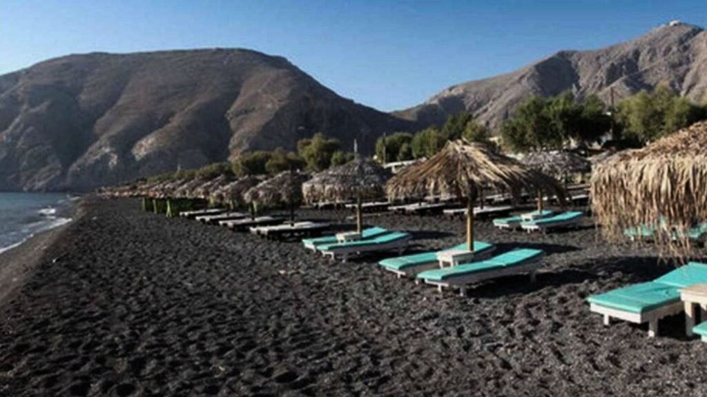 Perissa Black Sand Beach Greece